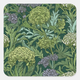 Adesivo Quadrado Seamless William Morris style floral pattern