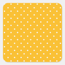 Adesivo Quadrado Seamless yellow-orange  polka dot  pattern 