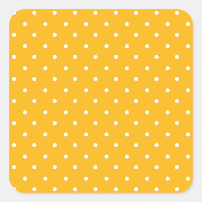 Adesivo Quadrado Seamless yellow-orange  polka dot  pattern  (Frente)