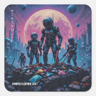 Adesivo Quadrado "Search Squad Ω"