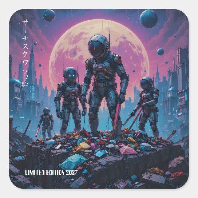 Adesivo Quadrado "Search Squad Ω" (Frente)