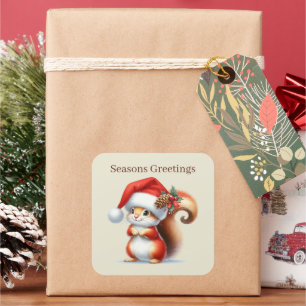 Adesivo Quadrado Seasons Saudações Esquadrão Natal