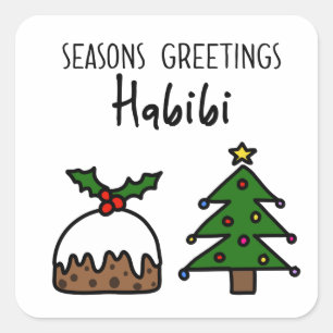 Adesivo Quadrado Seasons Saudações Habibi
