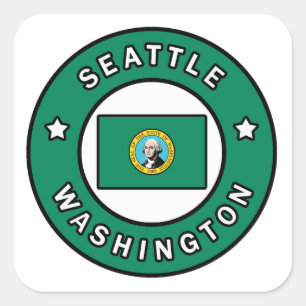 Adesivo Quadrado Seattle Washington