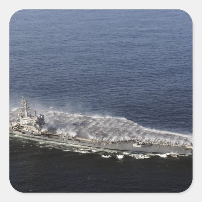 Adesivo Quadrado Secadores de lavagem por contramedidas (Frente)