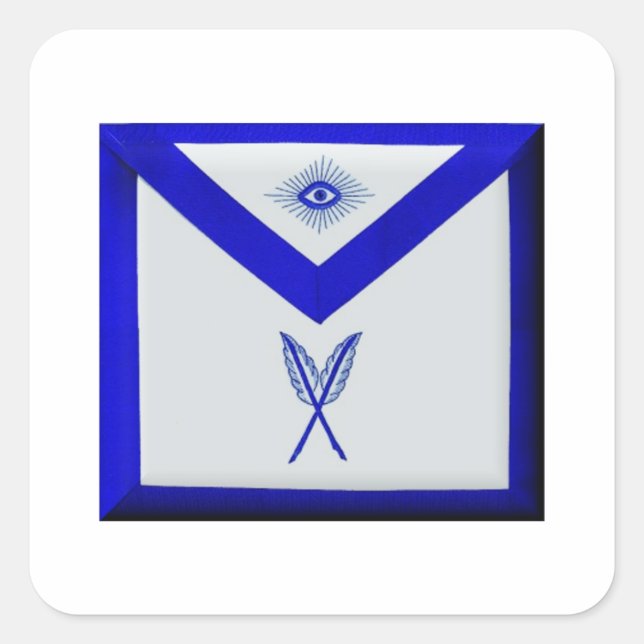 Adesivo Quadrado Secretário Masonic Apron (Frente)