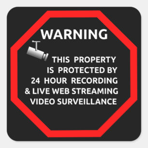 Adesivo Quadrado Security Sticker for Windows By Business