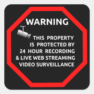 Adesivo Quadrado Security Sticker for Windows By Business