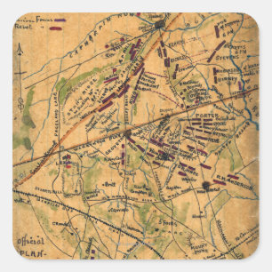 Adesivo Quadrado Segunda batalha do funcionamento de Bull