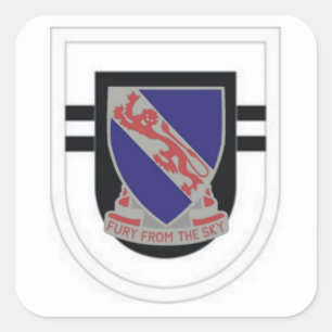 ADESIVO QUADRADO SEGUNDO BATTALION 508TH INFANTRY FLASH/DUI STICKER