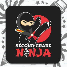 Adesivo Quadrado segundo Grau Ninja Chute Primeiro Dia De Volta À E