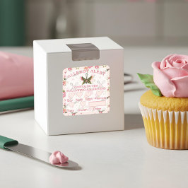 Adesivo Quadrado Segurança comida Alerta de Alergia Panificação Bor