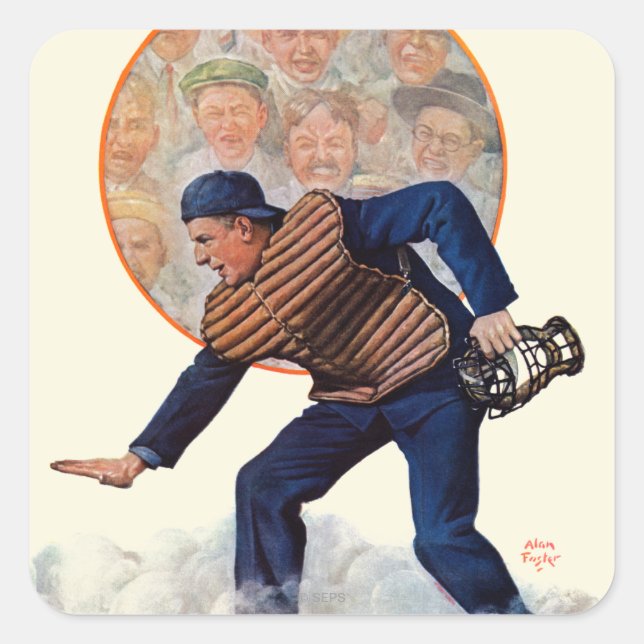 Adesivo Quadrado Seguro no Prato (Frente)