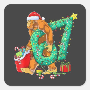 Adesivo Quadrado Seis Sete Pé Grande 67 Sasquatch Meme Natal
