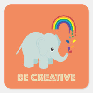 Adesivo Quadrado Seja Creative Sticker