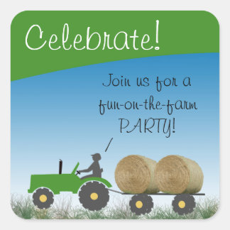 Adesivo Quadrado Selo de Envelope da Parte Trator