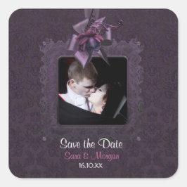 Adesivo Quadrado Selo de Fotos Romance Escuro