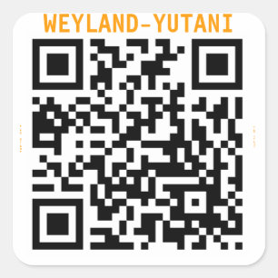Adesivo Quadrado Selo de imposto de Weyland Yutani