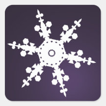 selo do floco de neve roxo