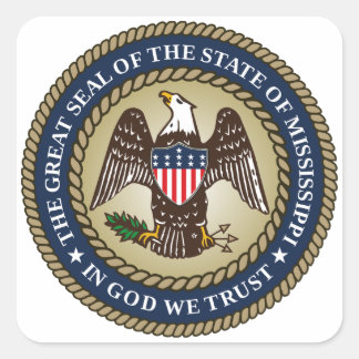 Adesivo Quadrado Selo do Mississippi