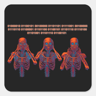 Adesivo Quadrado Sem mau, sem mau, sem mau