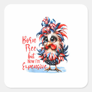 Adesivo Quadrado Sem nascer, mas agora sou um frango engraçado caro