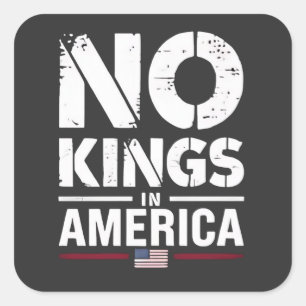 Adesivo Quadrado Sem Reis na Bandeira Americana Patriótica