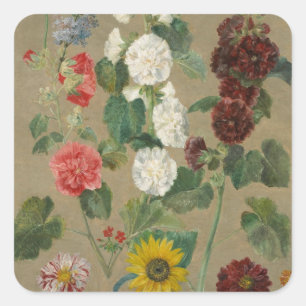 Adesivo Quadrado Sem título (Flores) (óleo no conselho)