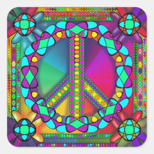 Adesivo Quadrado sem zona nuke colorida