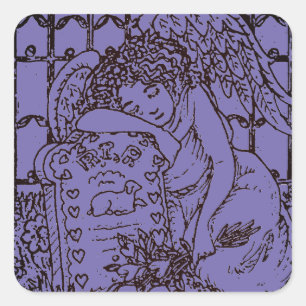 ADESIVO QUADRADO SEMANA GUARDIANO, CEMETERY MOURNING SYMPATHY