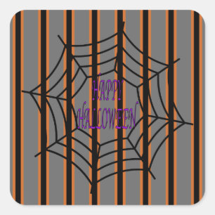 Adesivo Quadrado Semanas de Aranha do Halloween, divertido e Rico