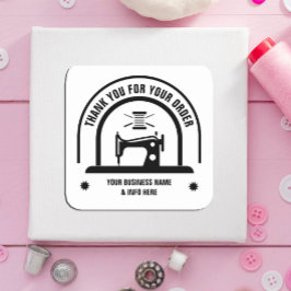 Adesivo Quadrado SEMENTES personalizadas preto e branco