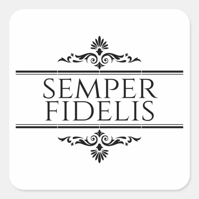 Adesivo Quadrado Semper Fidelis (Frente)
