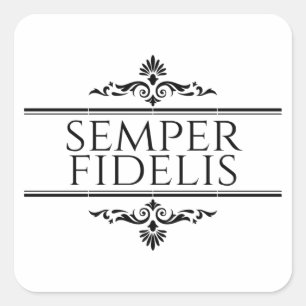 Adesivo Quadrado Semper Fidelis