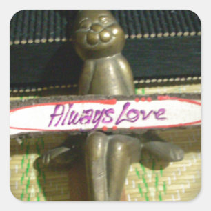 Adesivo Quadrado Sempre Ama Hakuna Matata Cute Rabbit style.png