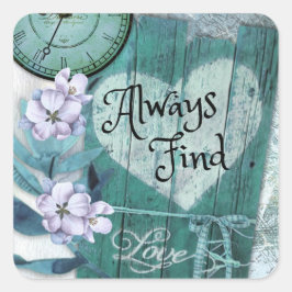 Adesivo Quadrado Sempre Encontrar Amor