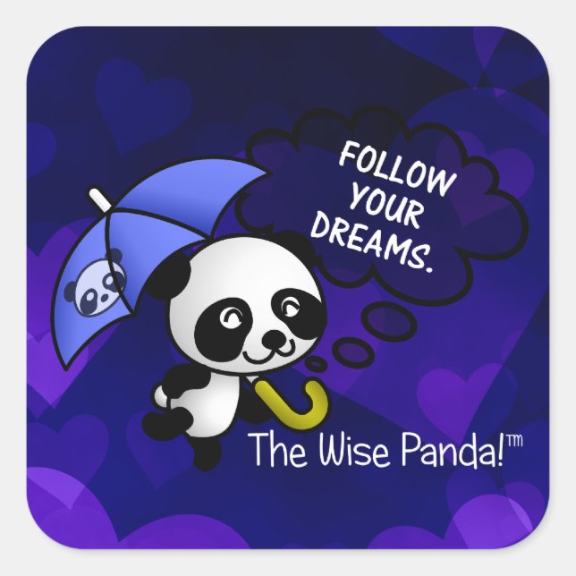 Adesivo Quadrado Sempre siga seus sonhos (Frente)