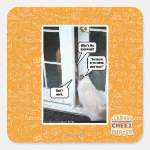 Adesivo Quadrado Senha por favor