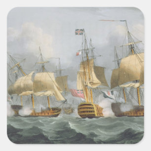 Adesivo Quadrado Senhor Howe na rainha Charlotte, quebrando o ene