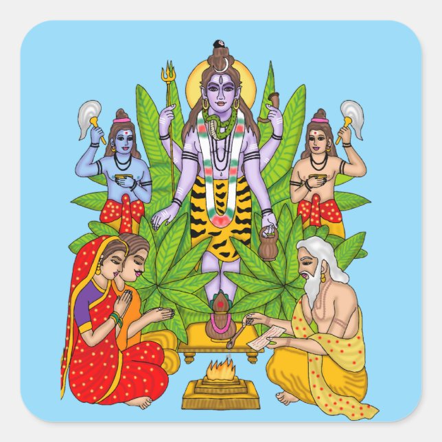 Adesivo Quadrado Senhor Shiva (Frente)