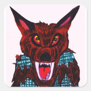 ADESIVO QUADRADO SENHOR WEREWOLF