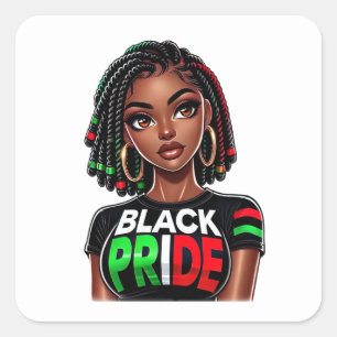 Adesivo Quadrado Senhora do Orgulho Negro