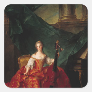 Adesivo Quadrado Senhora Henriette de France na corte