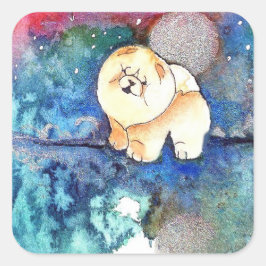 Adesivo Quadrado SENHORA MOON Cãozinho