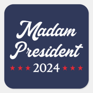 Adesivo Quadrado Senhora Presidente 2024 I - Kamala Harris