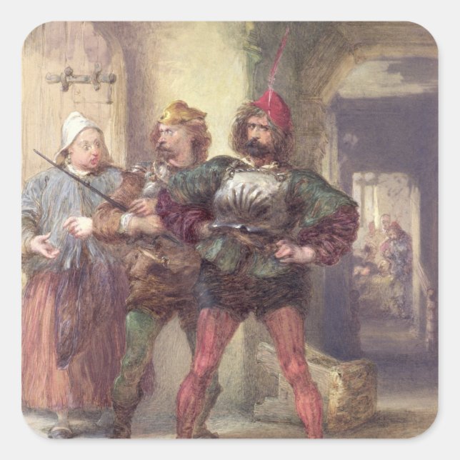 Adesivo Quadrado Senhora Rápida, Nym e Bardolph (Frente)