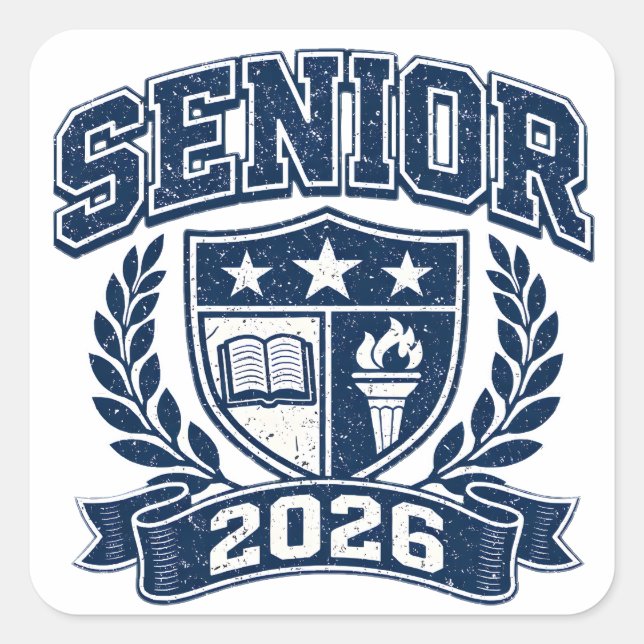 Adesivo Quadrado Senior 2026 – Final Year Pride College (Frente)