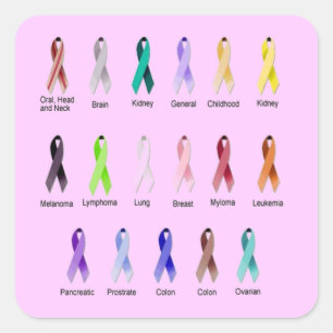 Adesivo Quadrado SENSIBILIZAÇÃO DO cancer