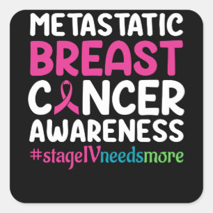Adesivo Quadrado Sensibilização para o cancer mamário metastáti