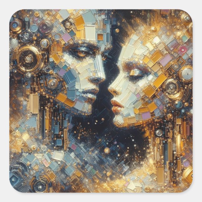 Adesivo Quadrado Sentimento Além - Coleção de Arte da Série Futura (Frente)